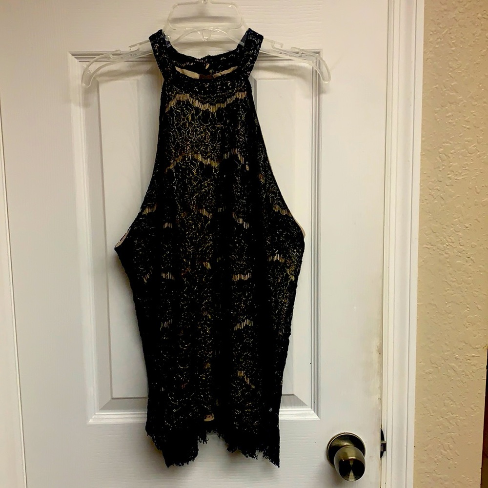 love Fire Blouse with high neck